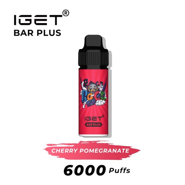 cherry pomegranate iget bar plus 6000 puffs kits | IGET Bar New Zealand