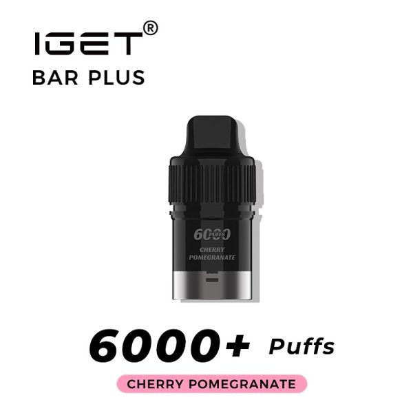 cherry pomegranate iget bar plus 6000 puffs pod | IGET Bar New Zealand