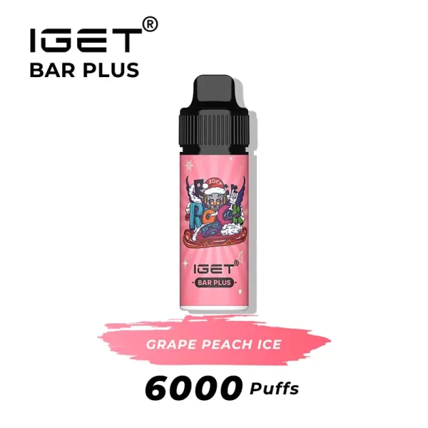 grape peadch ice iget bar plus 6000 puffs | IGET Bar New Zealand