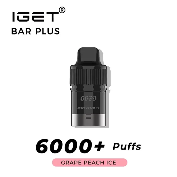 grape peadch ice iget bar plus prefilled pod 6000 puffs | IGET Bar New Zealand