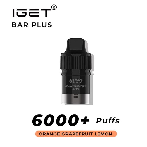 orange grapefruit lemon iget bar plus 6000 puffs pod | IGET Bar New Zealand