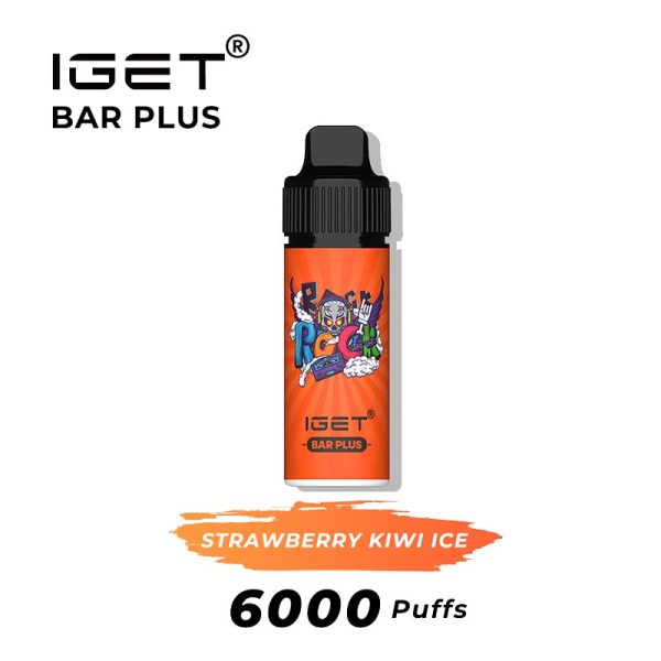 strawberry kiwi ice iget bar plus 6000 puffs kits | IGET Bar New Zealand