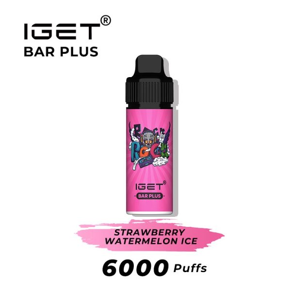 strawberry watermelon ice iget bar plus 6000 puffs kits | IGET Bar New Zealand