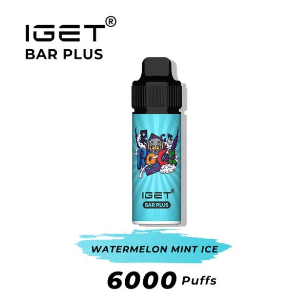 watermelon mint ice iget bar plus 6000 puffs kits | IGET Bar New Zealand